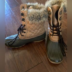 Arctic Plunge Rain/Winter “duck” Boots insulated w/ fur around the top
